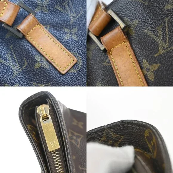 LOUIS VUITTON Cabas Mezzo Shoulder Bag Monogram Leather Brown M51151 34EG306 - Picture 14 of 16